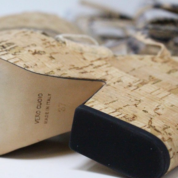 PARIS TEXAS #35917 Snake Print Embossed Platform Heels (US 7 EU 37) - Picture 7 of 7